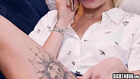 Sexy blonde teen babysitter Chloe Temple caught and drilled