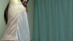 Busty Asian Girl Dances In See-Through Lingerie