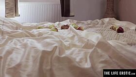 cute brunette bends over ass up to masturbate her pussy to orgasm