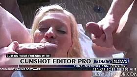 horny wife taking it balls deep in the throat 😍