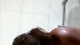 Man, check this fine ass girlfriend teasing under hotel shower