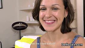 Intriguing kitten finger fucks narrowed hole until climax hits. Her virgin close-up is unreal!