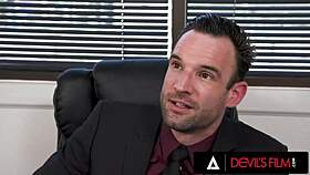 gorgeous april olsen gets her pussy and ass pounded in the office!