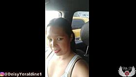 Deisyyeraldine flashes her big ass and tits while driving around the city.