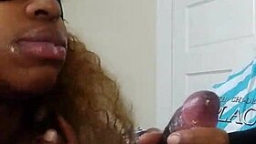 Meechie Handles Sloppy Deepthroat On Monster Cock