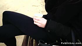 romanian babe takes massive cock in ass during public outing