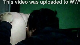 in the dark, i suck my girlfriend's vagina and ass