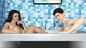 Steamy bath time with my hot stepmom in game cap 5