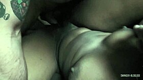 hot ass amateur swinger gets banged from behind in group interracial fun 😏