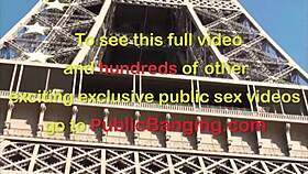 A cute girl gets drilled by 2 guys at a famous alley, damn! 😜