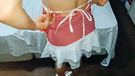 New Work Uniform Tested by Cleaning Boss's Cock with My Mouth Thoroughly