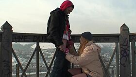 Blonde Bitch Gets Fucked Hard Outdoor by Horny Teen Stud