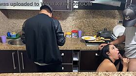 My wife pays the house debt with her body while I cook next to her and hear how she enjoys it!