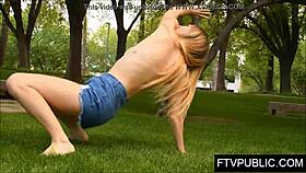 Hey, check out this teen 18+ masturbating in public on the street