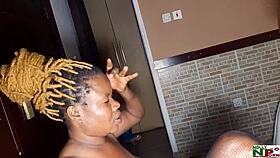 Intense sex with sexy African babe Lady Gold and her big black cock