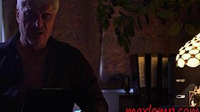 This sexy milf is getting her back whipped hard in kinky bdsm session. 😈