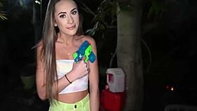 mackenzie mace prankin in the park with big cock deepthroat masturbation