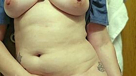 Pawg Quietly Rubbing Her Pussy with Vibrator in Bathroom