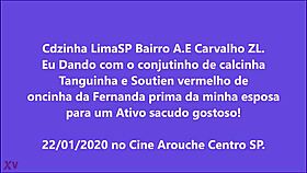 Can you believe little cousin lima fucks in cinema wearing fernanda's red leopard outfit?