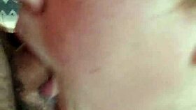 I can't believe fat B eagerly sucks monster cock and he cums on her cookies pt 1