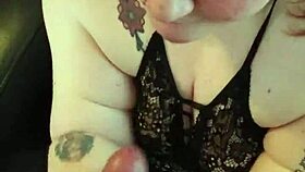 I can't believe fat B eagerly sucks monster cock and he cums on her cookies pt 1