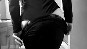 mature woman teases with her curvy ass and full tits