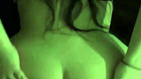 Watch this big ass brunette get cum covered