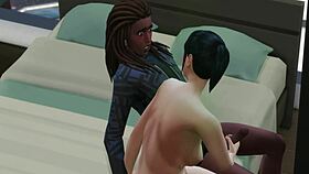 janet devours big black cock with dirty talk and handjob