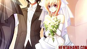 busty redhead hentai character in various positions.