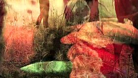 vintage beauty gets bent over for hairy doggystyle fuck in outdoor antique setting