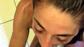 white girl deepthroats and sucks me to finish