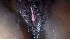 this ebony wife is squirting all over the place
