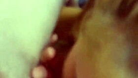 wife passionately performs rimjob on husband, feeling intense emotions.