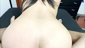 this amateur teen brunette secretly recorded her last hardcore fuck with her ex, catching her big ass and pussy in action