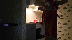 Asmodey and Jasper the Puppies Prepare Dinner in the Kitchen