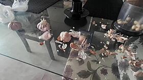 I love watching this Latina blonde show off her big ass and pussy