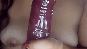 Friend’s Wife Sends Videos of Double Penetration with Dildo Under Skirt