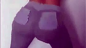 my neighbor wearing spandex moves her body in an amazing way