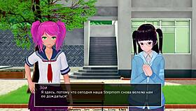 Teacher's Passionate Blowjob and Fucking on Desk with Cumshot