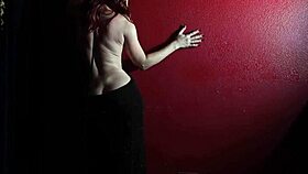 Latina teen with huge breast size 32F shows off her inner beauty while lingerie model shows off her rear