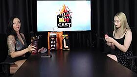 vivian lola flashes her body and gets kissed in a group scene