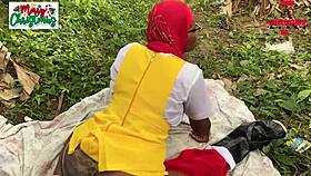 romantic christmas sex scene in nigerian farmyard with shaved pussy