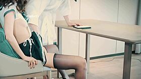 Teacher and student share a moment during summer vacation