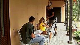 hey, this blonde really wants that big cock, she's blowing and riding it hard