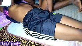 I sneak in the night to fuck my stepsister in the Naija family home!