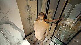 neighbor's wife wants to chat again, had to meet her in the shower