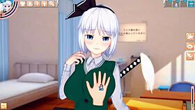 【エロゲーコイカツ！】東方 魂魄妖夢におっぱい揉みまくりh！3dcg巨乳アニメ動画 東方プロジェクト 【ヘンタイゲーム】