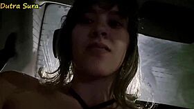 Latina teen offers shaved pussy to uber driver for payment