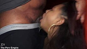 Texas Ebony Stripper Gets Huge BBC Facial!