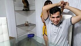 Latina Colombian Milf Brings Milk and Squirts in Homemade Scene